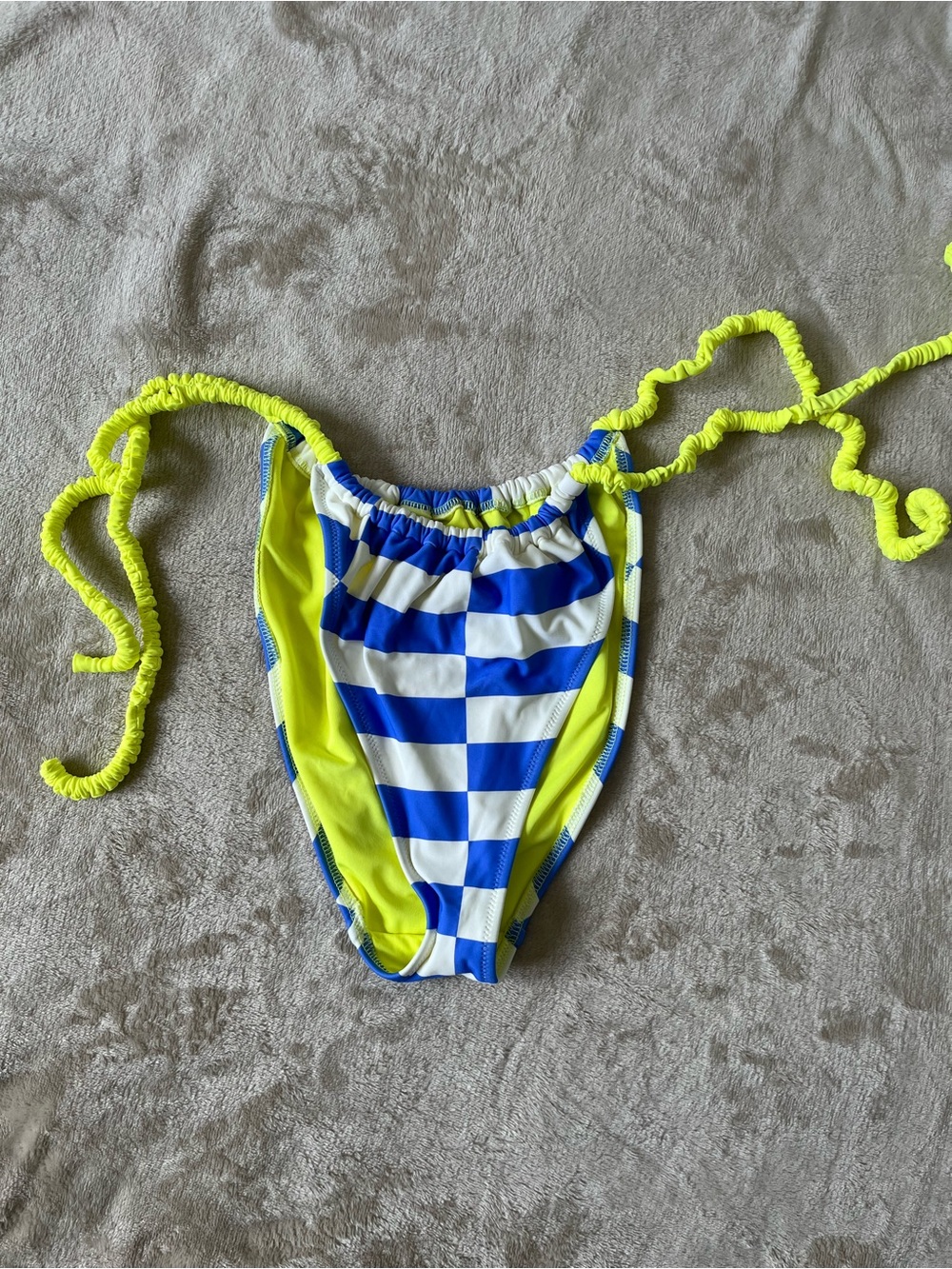 Aerie Women’s Cheekiest Checkered Bikini Bottoms XL NWT Side Ties